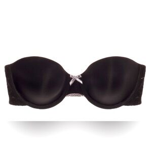 Elegant Black Strapless (convertible) bra.